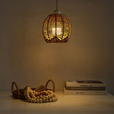 Small Lampshade Rattan Basket Cover Shades Decoration Light Pendant Chandelier Replacement Hanging Shape decorative lampshade